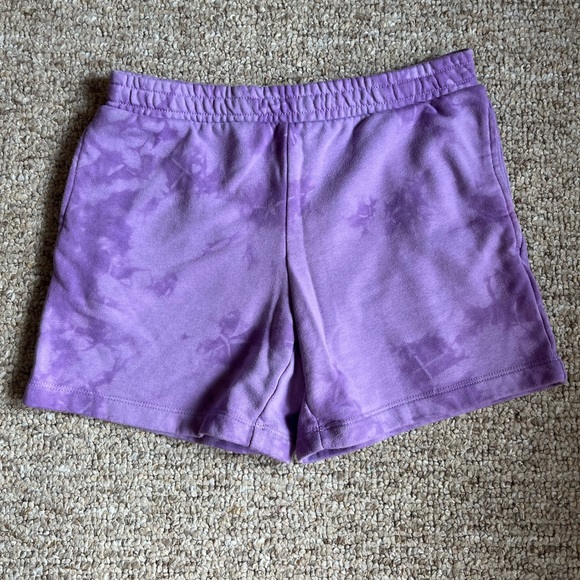 purple tie dye shorts with pockets - Picture 1 of 4
